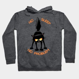 No sleep, no problem cat Hoodie